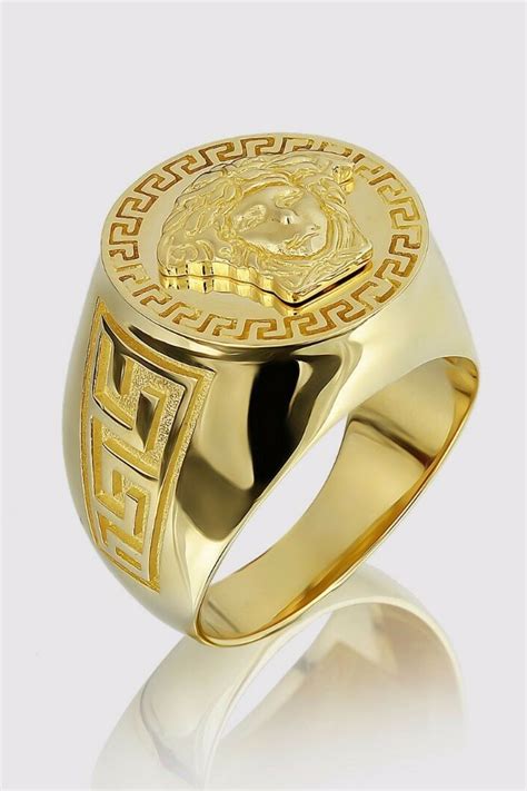 versace jewelry men ring|versace gold ring for men.